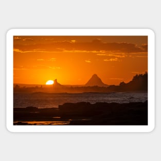 Sunset Over Glasshouse Mountains Sticker